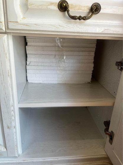 French antique style solid timber buffet ex display furniture new condition