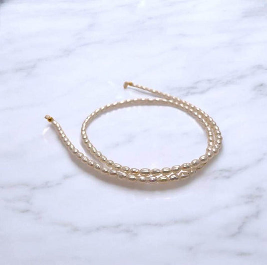 4mm 18k Oval Freshwater Pearl nucleus-free freshwater pearl Necklace with certificate (4.79g)