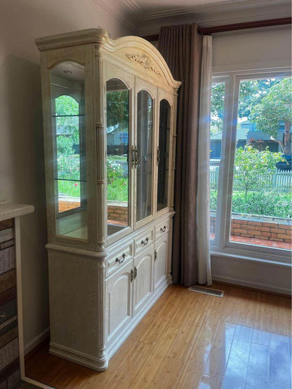 French antique style solid timber buffet ex display furniture new condition