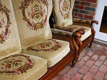 Load image into Gallery viewer, Antique sofa set with matching coffee table excellent condition
