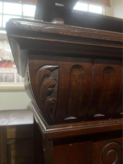 Henry II Walnut Server antique French walnut solid timber sideboard hall stall