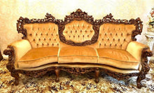 Load image into Gallery viewer, Baroque 3seat sofa brown vintage style  &amp; matching coffee table

