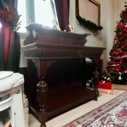 Henry II Walnut Server antique French walnut solid timber sideboard hall stall