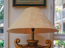 Load image into Gallery viewer, Marble like floor lamp can be separated two parts antique gold lamp table
