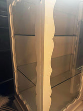 Load image into Gallery viewer, White antique Queen Anne display cabinet 150cm height
