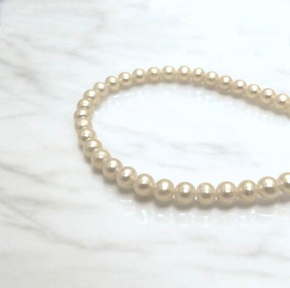 5mm 18k gold AAA Freshwater Pearl pearl Necklace with certificate