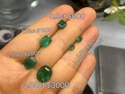 Natural emerald lot