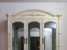 Load image into Gallery viewer, Antique white wall Unit buffet sideboard display cabinet
