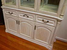 Load image into Gallery viewer, Antique white wall Unit buffet sideboard display cabinet
