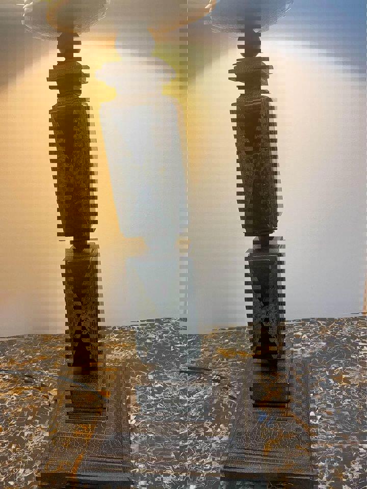 Impressive Marble tall lamp antique 95cm high 88 cm width new condition