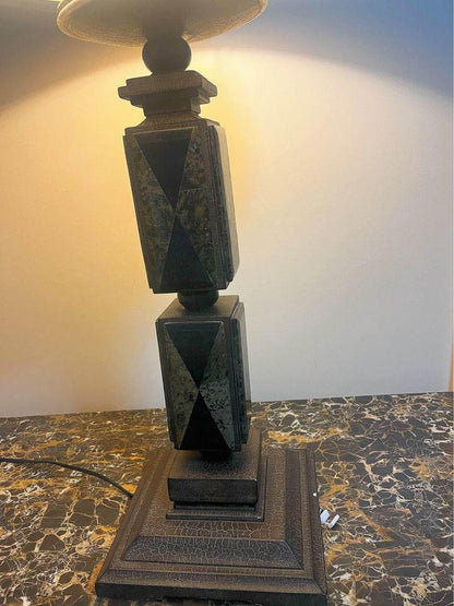 Impressive Marble tall lamp antique 95cm high 88 cm width new condition