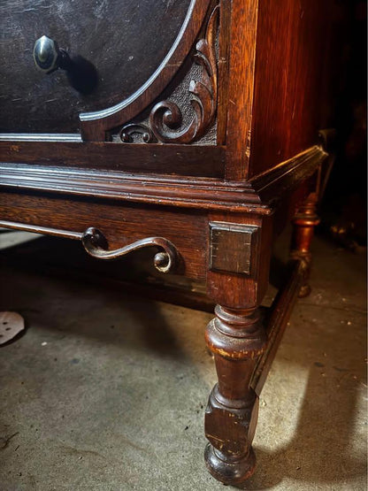 Vintage mahogany dresser solid timber tall boy chest of drawers sideboard