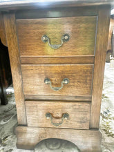 Load image into Gallery viewer, Antique solid timber walnut dresser dressing table large mirror excellent
