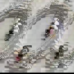 natural ruby pendant and ring set in S925 adjustable