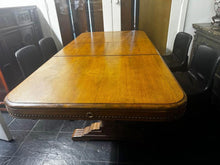 Load image into Gallery viewer, Antique small extended dining table solid timber with 4 chairs

