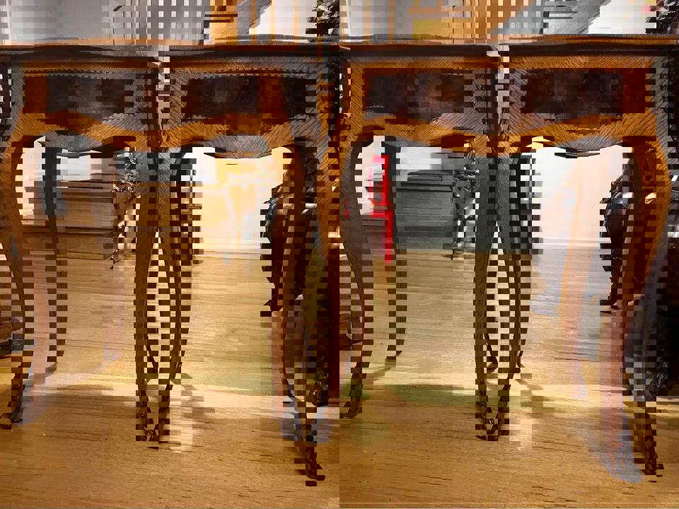 Elegant Vintage Side Tables with Brass Accents hall table hall stand bedside tables Louise XV