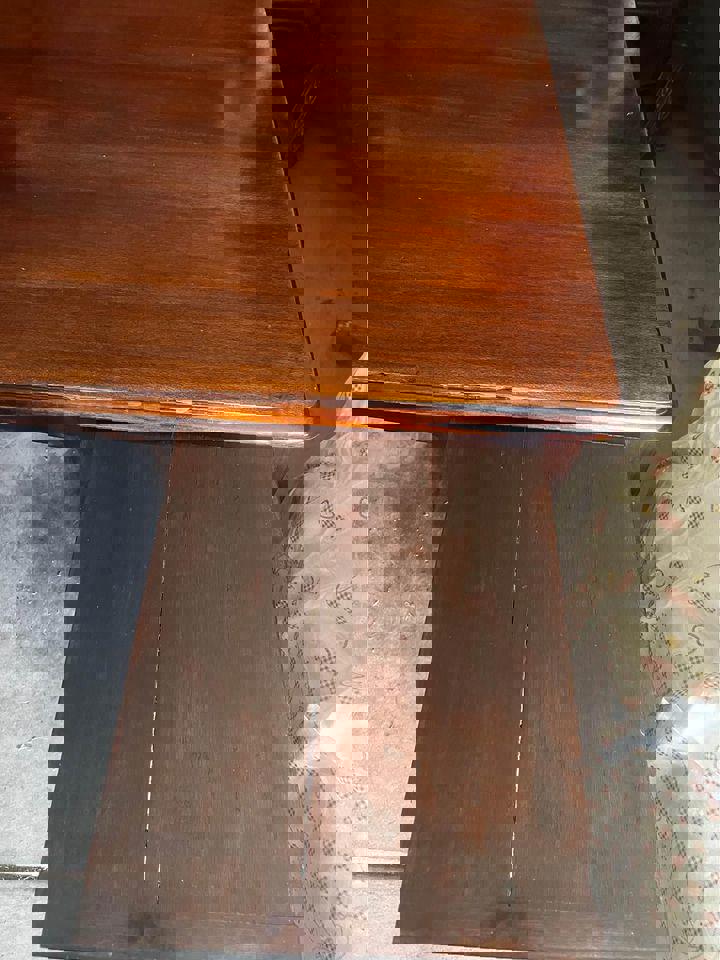 Antique 80 years+ walnut solid timber desk excellent condition pure brass acce