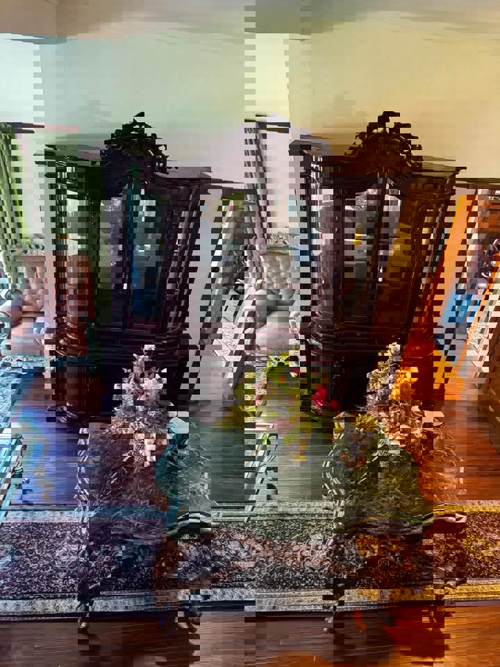 Perfect condition rosewood wall unit sideboard display cabinet vintage