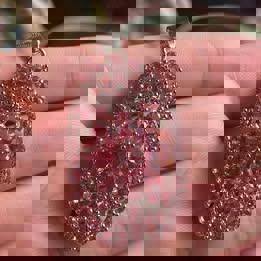 Pink sapphire flower pendent in s925