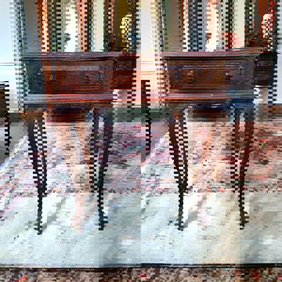 Refurbished antique side table hall stand end table beside table 60x34x70cm