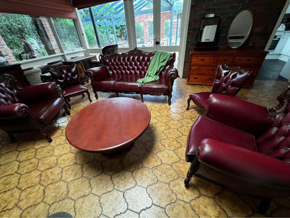 Luxurious Vintage Leather Lounge Suite still perfect condition 7 seats