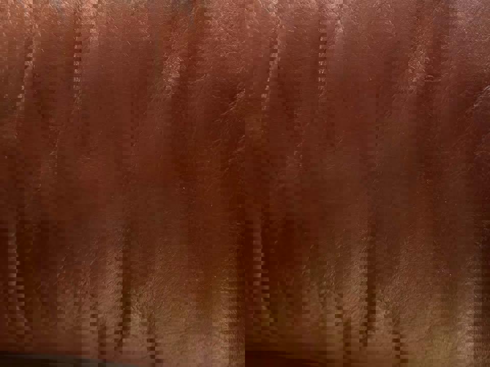 Vintage pure red leather sofa super comfortable 3 seats