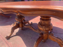 Load image into Gallery viewer, Antique solid timber oval shape dining table 175x 108x76 cm with 6 chairs

