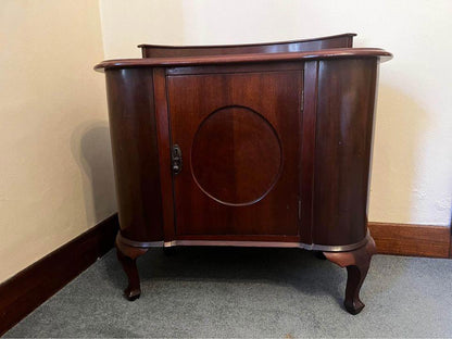 Vintage mahogany Kidney-Shaped Cabinet - Unique & Charming solid timber perfect condition