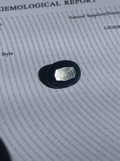 10.33ct natural blue sapphire with international certificate GEMID from Kashmir