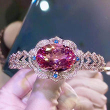 Load image into Gallery viewer, Silver bangle with a lot of shinning stones brand new unwanted gift

