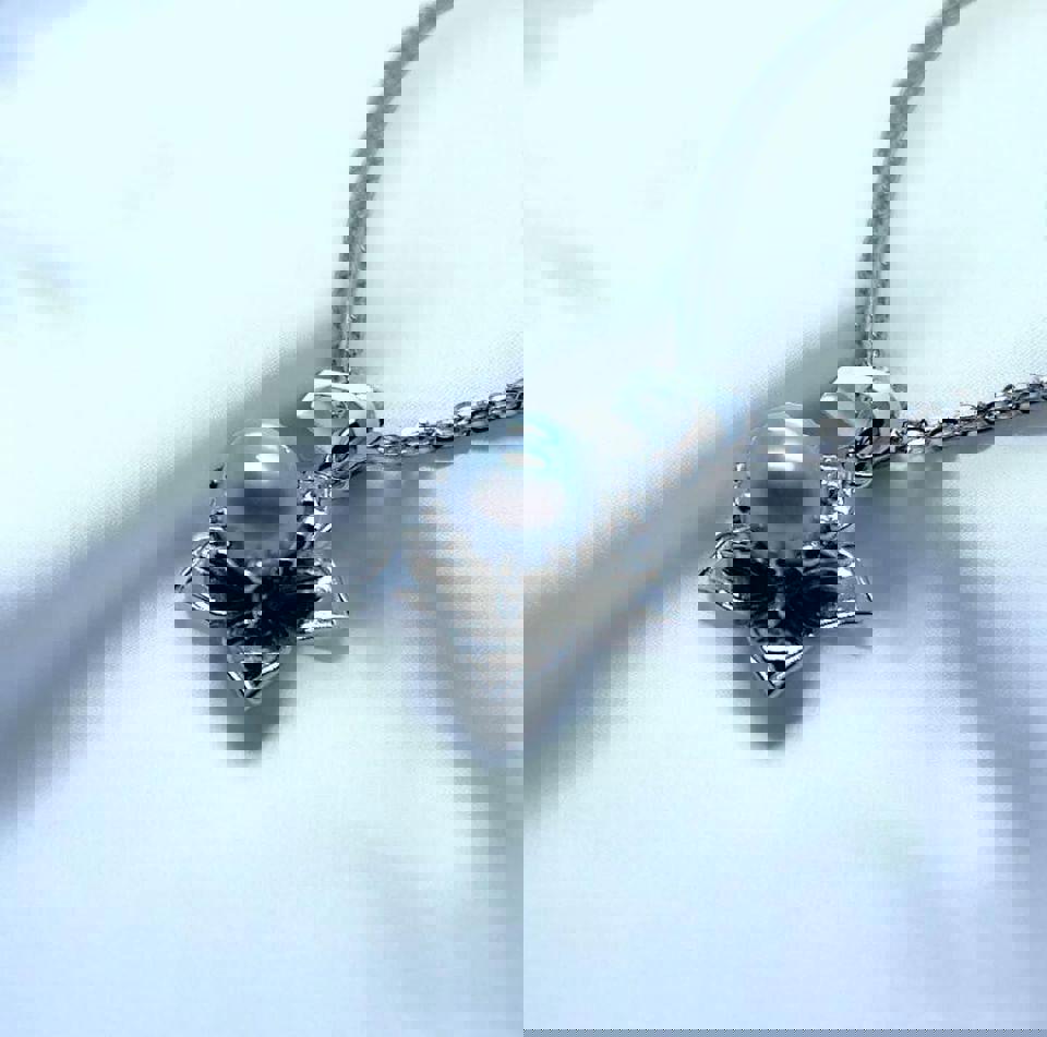 S925 Seawater Tahitian pearl black Pearl Pendant with certificate