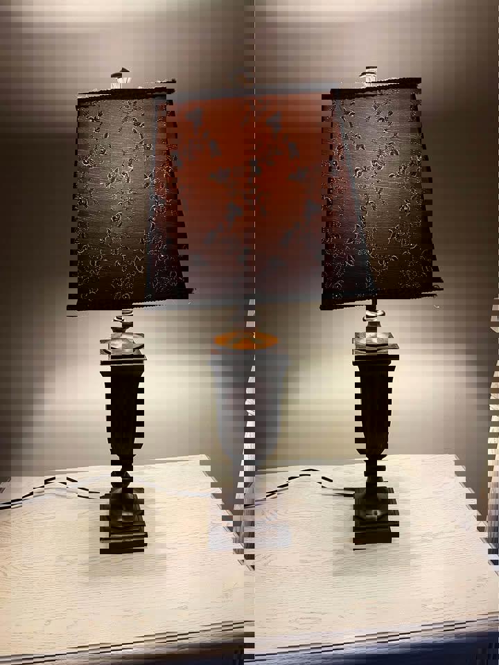 Antique lamp 75 cm tall 23 cm width