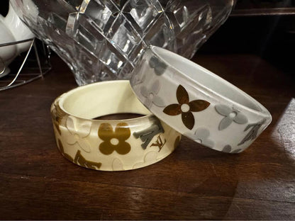 Fashion bangles cream and grey 2 colors available $69 each
