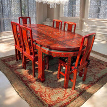 Load image into Gallery viewer, Antique Chinese Transformable Dining Set – 8 Chairs + Hall Stand+ round table

