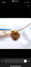 Load image into Gallery viewer, 11mm S925 Golden Seawater Pearl Pendant with certificate AAA quality
