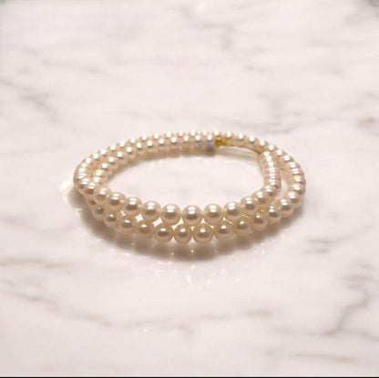 5mm 18k gold AAA Freshwater Pearl pearl Necklace with certificate
