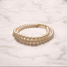 Load image into Gallery viewer, 5mm 18k gold AAA Freshwater Pearl pearl Necklace with certificate
