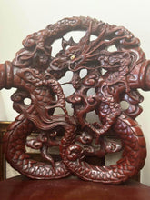 Load image into Gallery viewer, Antique Dragon chairs rosewood Qing dynasty with ivory eyes
