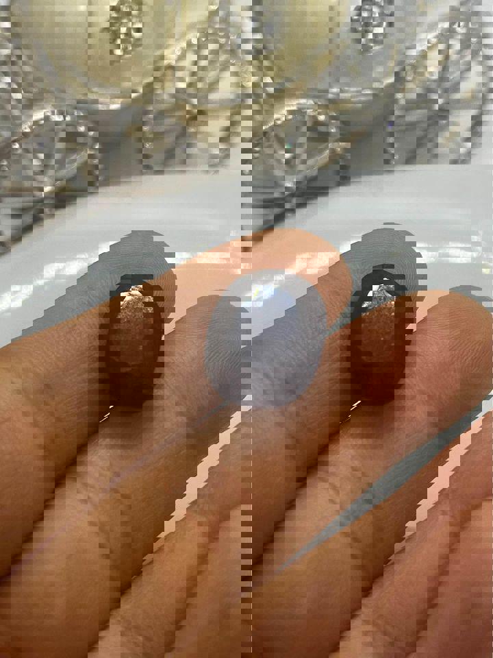 Natural sapphire 15.13ct brilliant cut Sri Lanka dark blue with GRS certificate