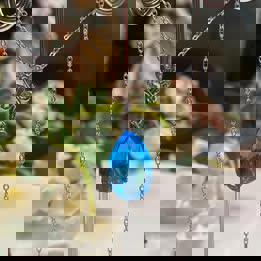 Topaz drop pendent in S925