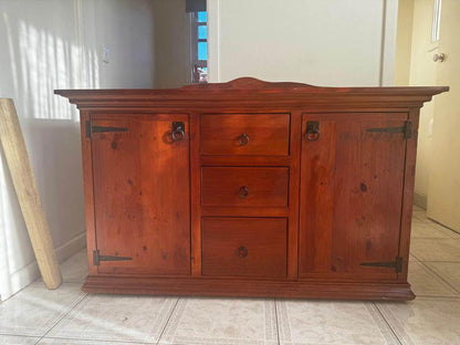Excellent condition antique sideboard tall boy dresser solid timber