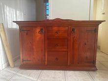 Load image into Gallery viewer, Excellent condition antique sideboard tall boy dresser solid timber
