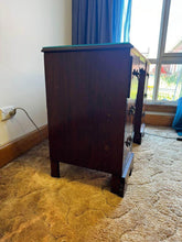 Load image into Gallery viewer, Antique desk mahogany solid timber brass holder vintage desk

