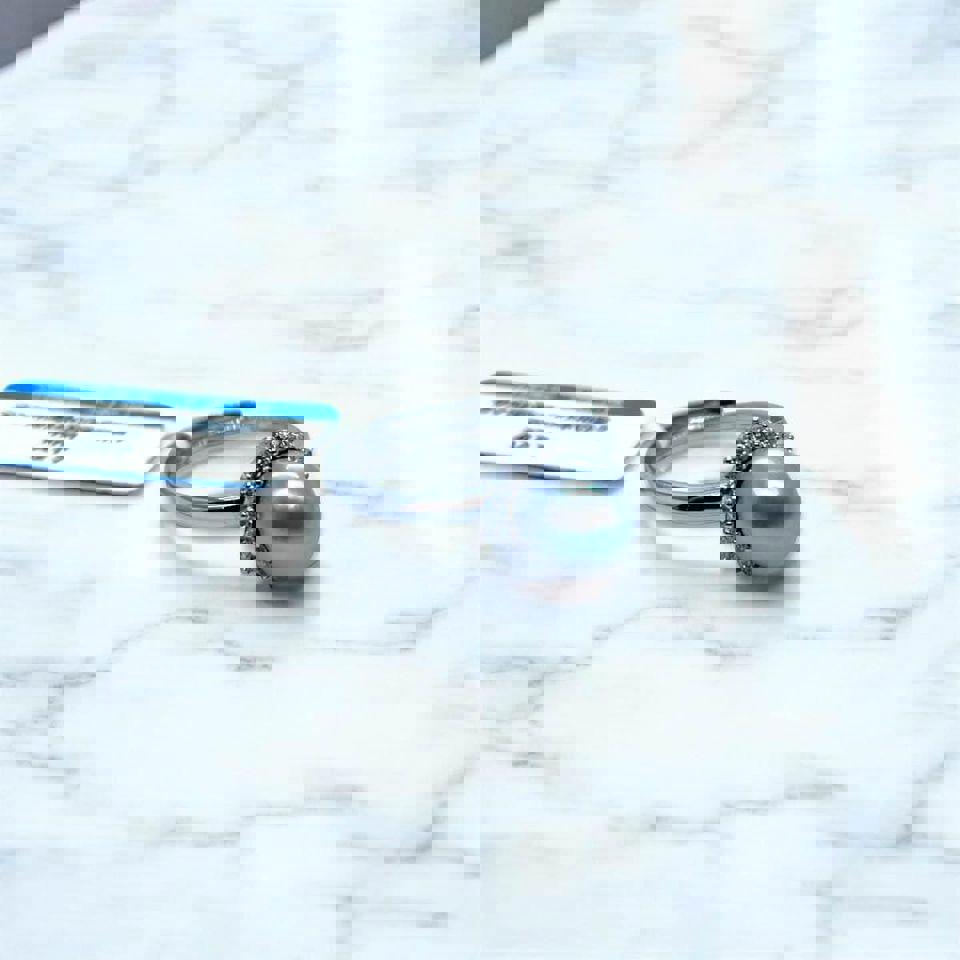 7mm Tahitian South Sea Pearl Lea Ring with certificate