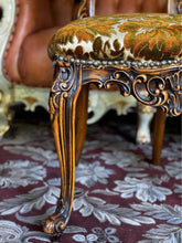 Load image into Gallery viewer, Beautiful baroque vintage dining chairs 6 pieces available solid strong
