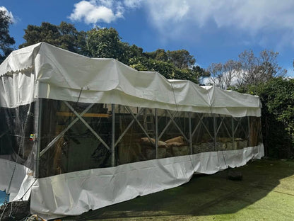 Extra heavy duty tent with wheels steel 3x9m temporary garage/storage/shed