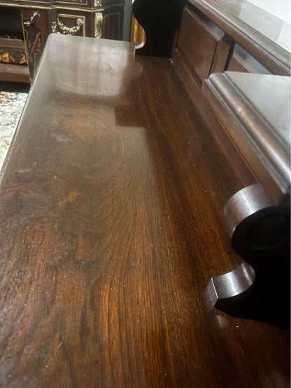 Henry II Walnut Server antique French walnut solid timber sideboard hall stall