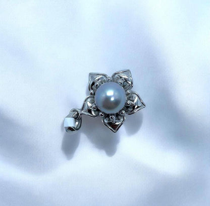 S925 Seawater Tahitian pearl black Pearl Pendant with certificate