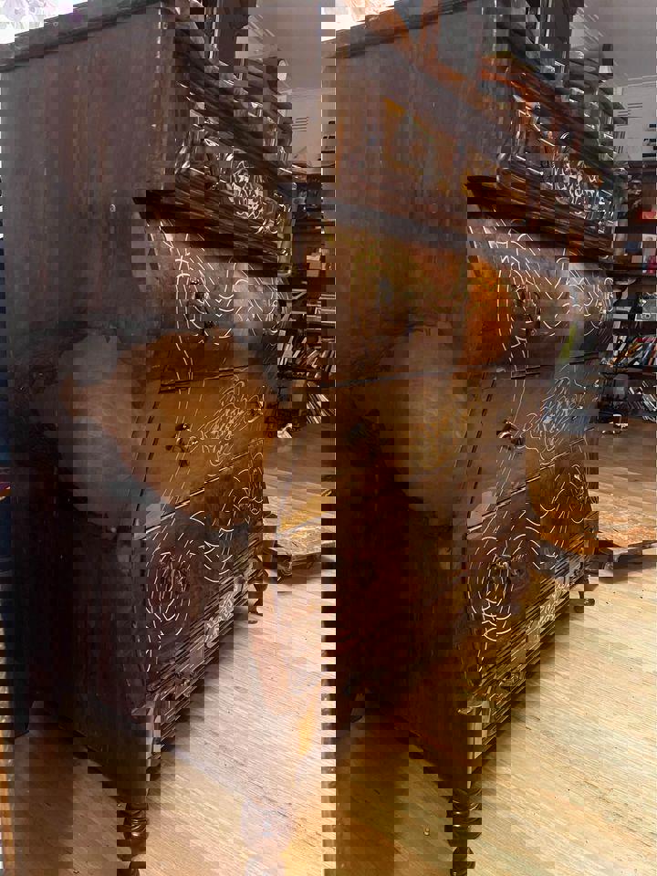 114x52x110cm antique French style chest of drawers dresser sideboard solid timb