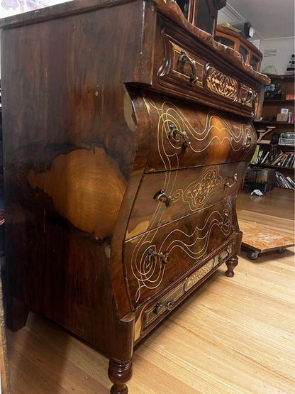 114x52x110cm antique French style chest of drawers dresser sideboard solid timb